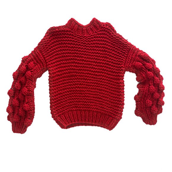 NWT Women's Dissh Day Dreaming Hand Knitted Bobble Detail Jumper AU M / AU L - Picture 2 of 9